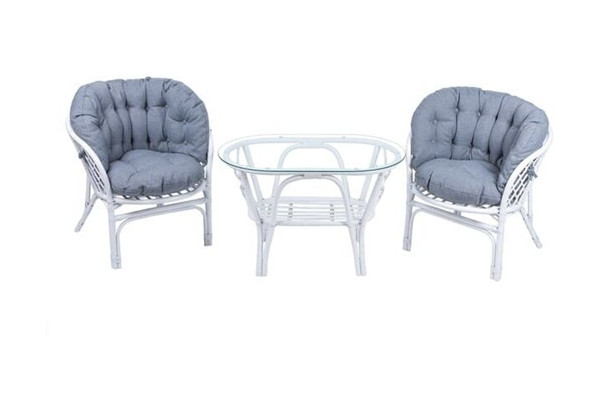 Багама Дуэт с серыми подушками (стол овальный) - главное фото