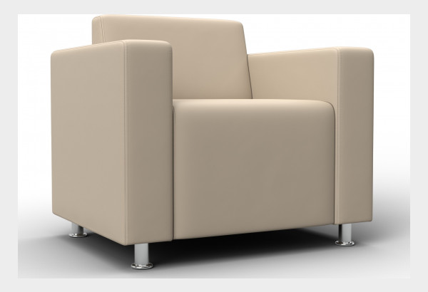 Кресло Лига-093 ВН Бежевый (Экокожа) - главное фото