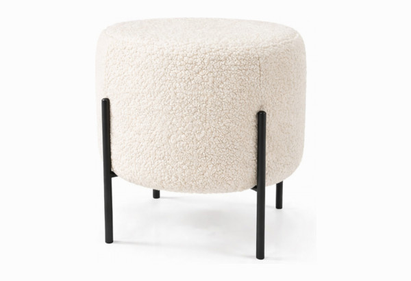 Маленькая радость Пуф круглый на ножках, белый - главное фото