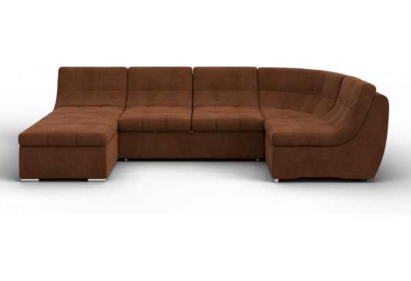 Диван П-образный модульный Холидей LAIM 14 терракотовый (Велюр) - главное фото