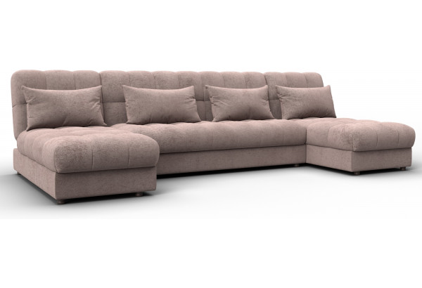 Диван П-образный Лига-116 НПБ TOWER 05 бежевый (Велюр) - главное фото