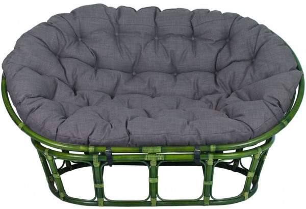 Диван из ротанга Мамасан, подушка серая - главное фото