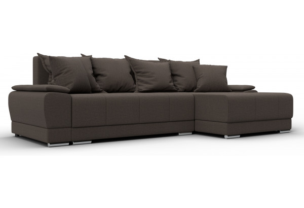 Диван угловой Лига-119 угол правый Амур 05 коричневый (Рогожка) - главное фото