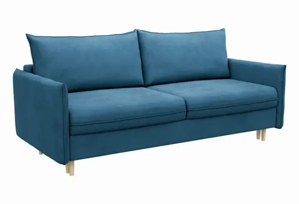 СКАНДИ Диван тканевый прямой синий - главное фото