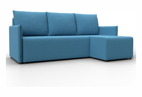 Диван угловой Лига-124 угол универсальный Амур 10 голубой (Рогожка) - главное фото