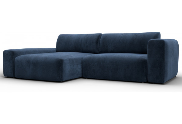 Диван угловой Лига-066 НПБ Лонг угол левый TOWER 13 синий (Велюр) - главное фото