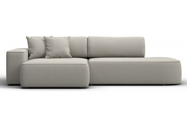 Диван угловой Лига-065 БП угол левый Амур 02 бежевый (Рогожка) - главное фото