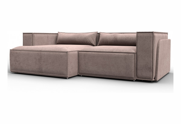 Диван угловой Лига-061 угол левый TOWER 05 бежевый (Велюр) - главное фото