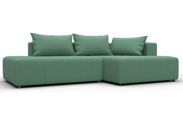 Диван угловой Лига-103 НПБ угол правый Амур 11 зеленый (Рогожка) - главное фото