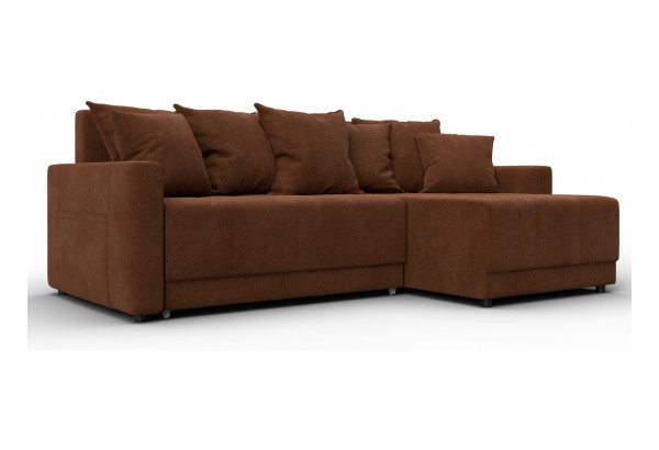 Диван угловой Лига-125 угол универсальный LAIM 14 терракотовый (Велюр) - главное фото
