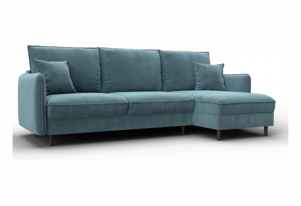 Диван угловой Лига-064 НПБ угол универсальный SEVEN 113 бирюзовый (Велюр) - главное фото