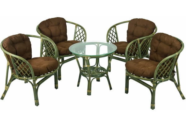 Комплект для большой компании из натурального ротанга - главное фото