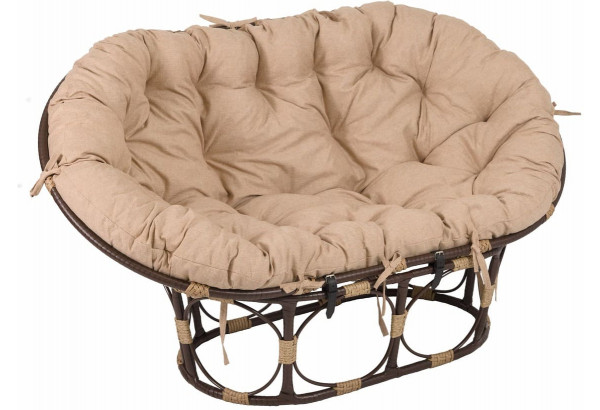 Диван для сада Мамасан с бежевой подушкой - главное фото