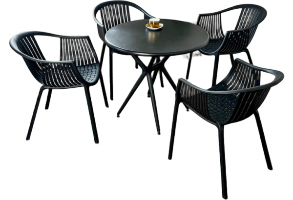 Комплект из полипропилена на террасу или кафе - главное фото