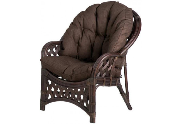 Кресло Черчилль (Рузвельт), подушка коричневая - главное фото