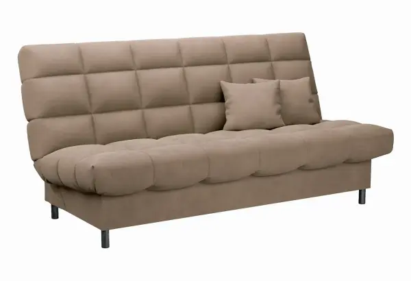 ЮТА Диван прямой коричневый ППУ, с черными ножками - главное фото