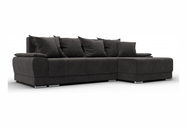 Диван угловой Лига-119 угол правый LAIM 10 темно-коричневый (Велюр) - главное фото