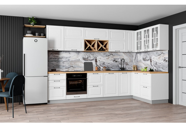 Модульная кухня "Гарда" Белый эмалит МДФ - главное фото