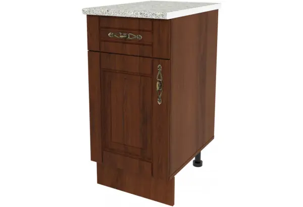 Шкаф напольный со столешницей с 1-м ящиком 40 см Орех - главное фото