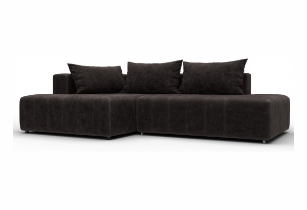 Диван угловой Лига-103 НПБ угол левый BRUT 17 коричневый (Велюр) - главное фото