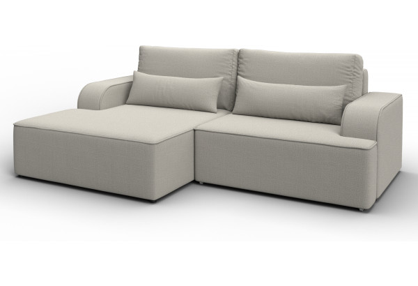 Диван угловой Лига-120 угол левый Амур 02 бежевый (Рогожка) - главное фото