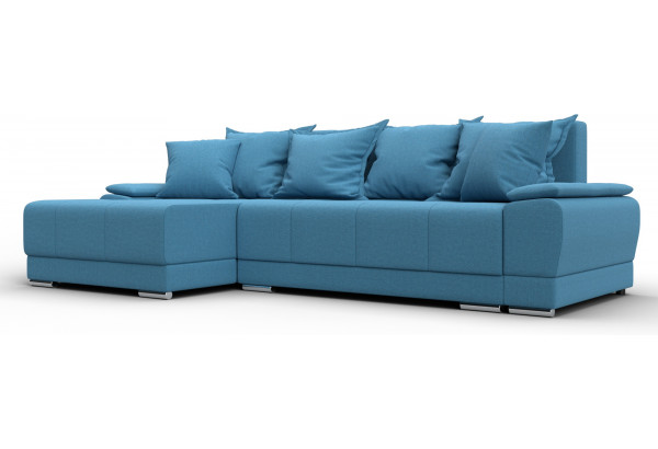 Диван угловой Лига-119 угол левый Амур 10 голубой (Рогожка) - главное фото
