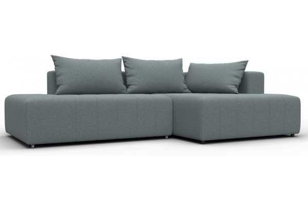 Диван угловой Лига-103 НПБ угол правый Амур 07 серый (Рогожка) - главное фото