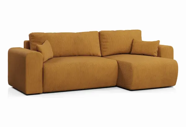 ДОЛГОЖДАННЫЙ ОТПУСК Диван угловой, горчичный - главное фото