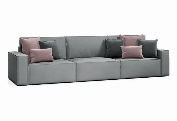 КОРСО XL Диван тканевый прямой серый - главное фото