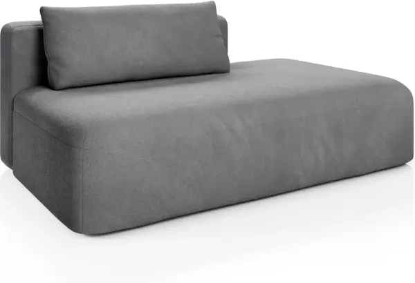 НОВЫЕ ЭМОЦИИ МИНИ Диван прямой, серый, банкетка справа - главное фото