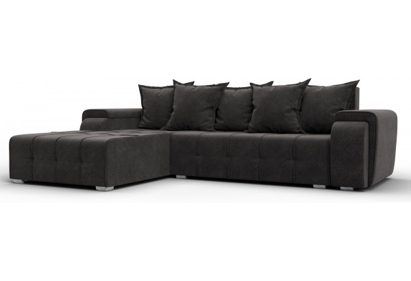 Диван угловой Лига-121 левый угол LAIM 10 темно-коричневый (Велюр) - главное фото