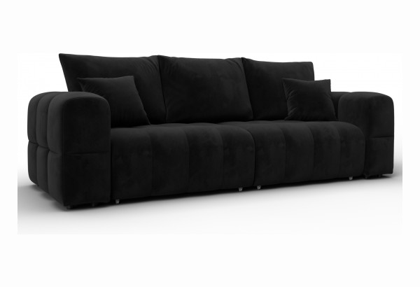 Диван прямой Лига-110 НПБ SEVEN 35 черный (Велюр) - главное фото