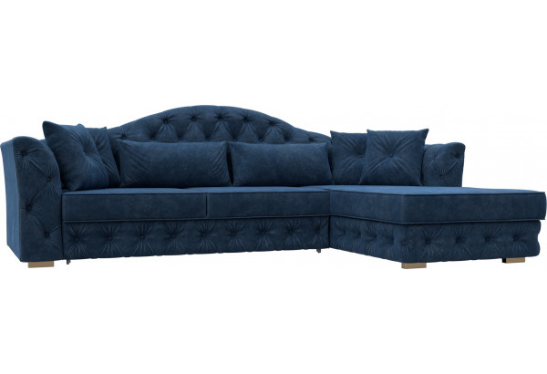 Диван угловой Артис правый угол BRUT 11 синий (Велюр) - главное фото