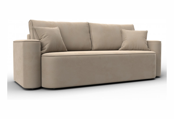 Диван прямой Лига-118 НПБ SEVEN 729 бежевый (Велюр) - главное фото