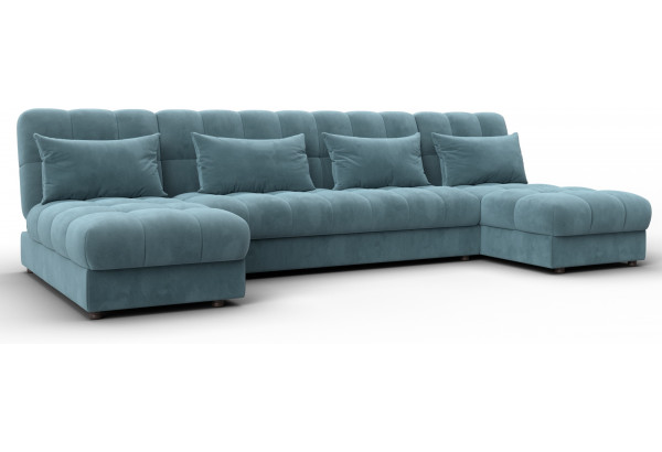 Диван П-образный Лига-116 НПБ SEVEN 113 бирюзовый (Велюр) - главное фото