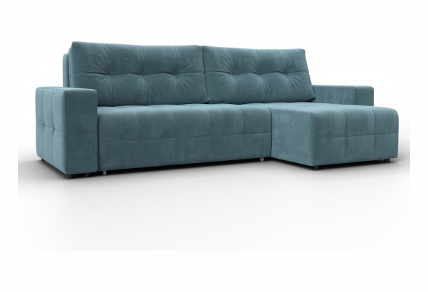 Диван угловой Лига-122 угол универсальный SEVEN 113 бирюзовый (Велюр) - главное фото