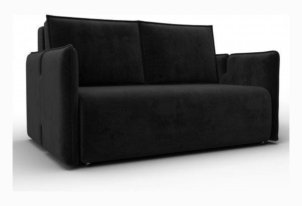 Диван прямой Лига-117 SEVEN 35 черный (Велюр) - главное фото