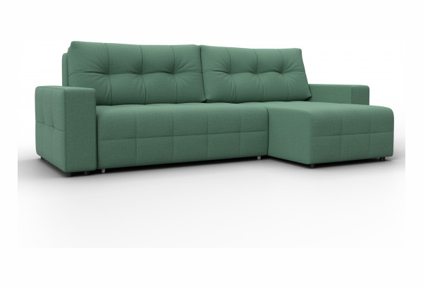 Диван угловой Лига-122 угол универсальный Амур 11 зеленый (Рогожка) - главное фото