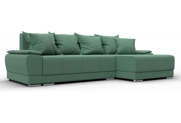 Диван угловой Лига-119 угол правый Амур 11 зеленый (Рогожка) - главное фото