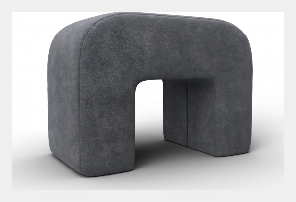 Пуф 008 BRUT 16 темно-серый (Велюр) - главное фото