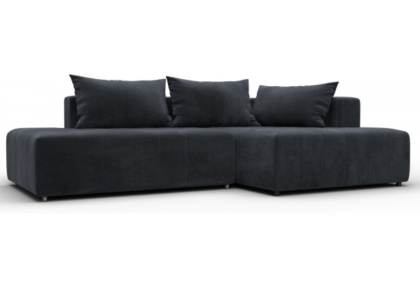 Диван угловой Лига-103 НПБ угол правый TOWER 11 темно-серый (Велюр) - главное фото