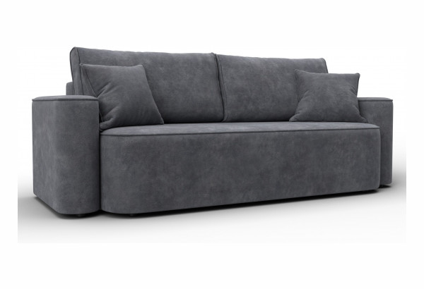 Диван прямой Лига-118 НПБ BRUT 16 темно-серый (Велюр) - главное фото