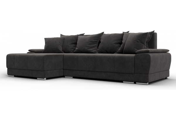 Диван угловой Лига-119 угол левый LAIM 10 темно-коричневый (Велюр) - главное фото