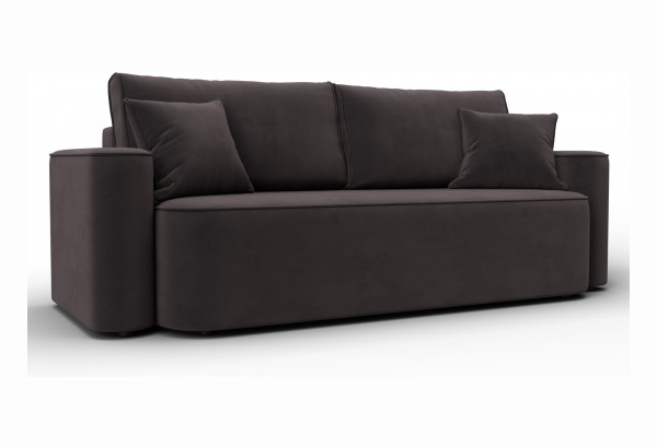 Диван прямой Лига-118 НПБ SEVEN 727 коричневый (Велюр) - главное фото