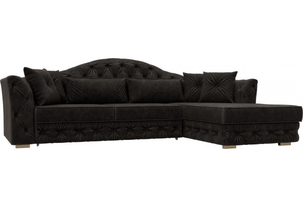 Диван угловой Артис правый угол BRUT 17 коричневый (Велюр) - главное фото