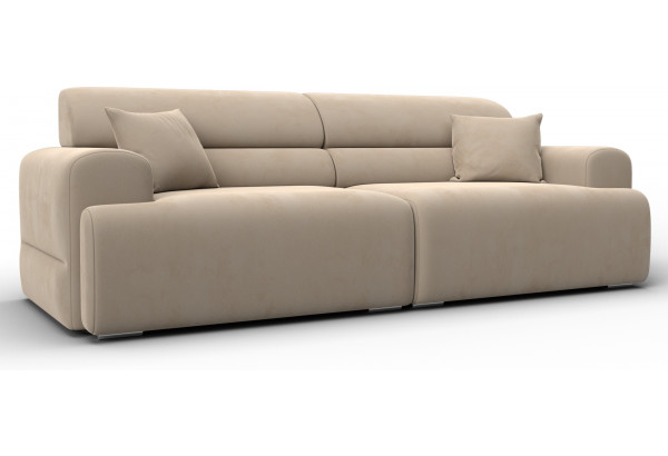 Диван прямой Лига-109 НПБ SEVEN 729 бежевый (Велюр) - главное фото