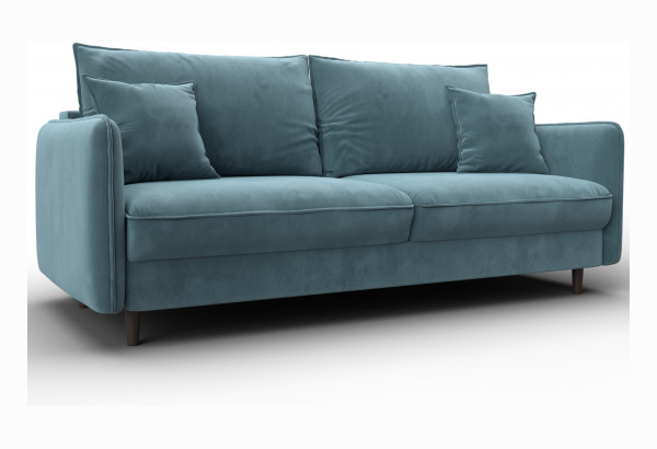 Диван прямой Лига-064 НПБ SEVEN 113 бирюзовый (Велюр) - главное фото