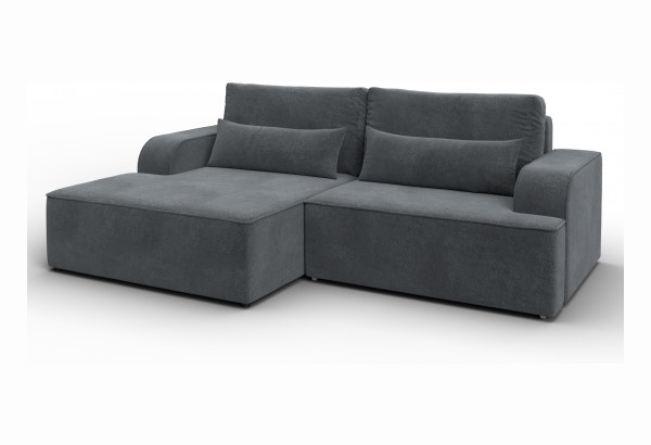 Диван угловой Лига-120 угол левый LAIM 23 светло-серый (Велюр) - главное фото