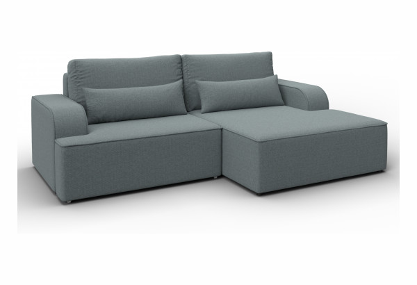 Диван угловой Лига-120 угол правый Амур 07 серый (Рогожка) - главное фото