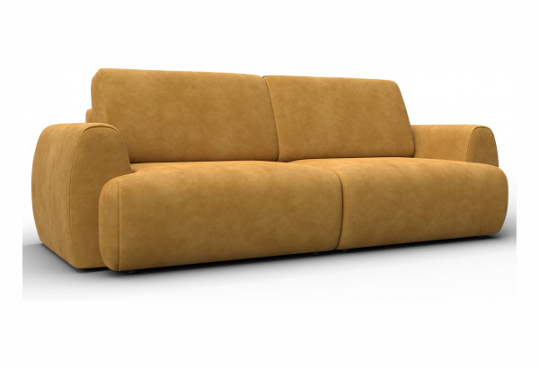 Диван прямой Лига-115 НПБ BRUT 10 желтый (Велюр) - главное фото